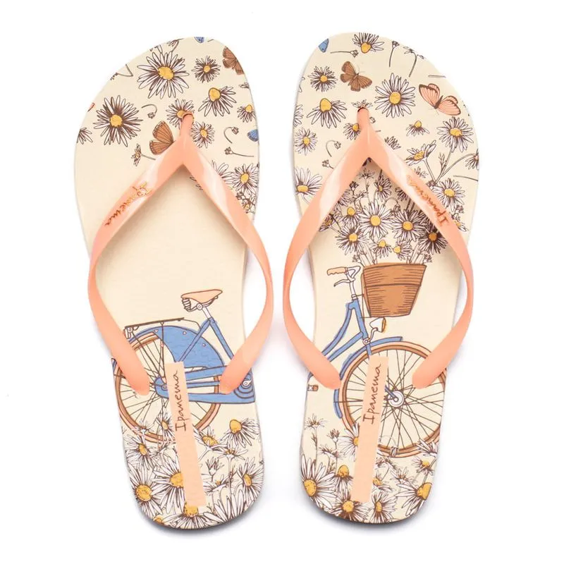 Chinelo Feminino Ipanema Bloom Bege/Rosa - 35