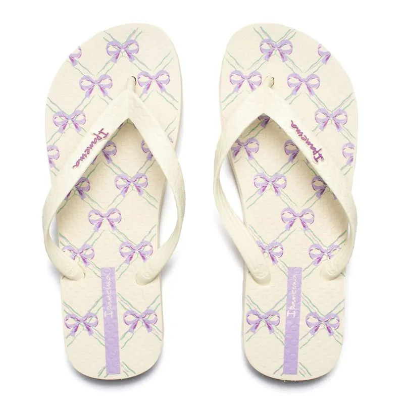 Chinelo Feminino Grendene/Ipanema Happy PVC Bege/Lilás - 37