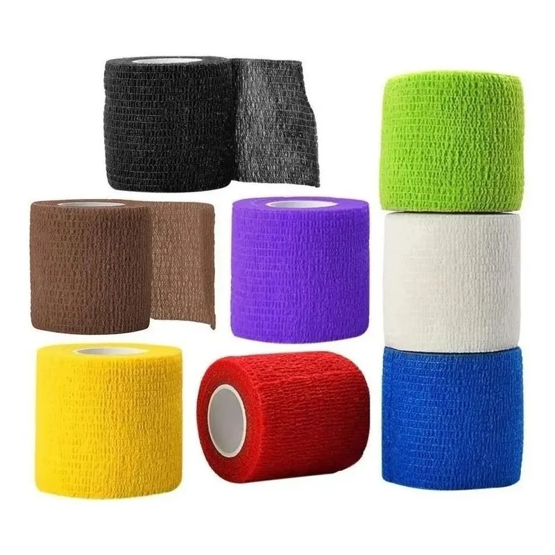 3x Bandagem Elástica Adesiva Flexível Atadura - 5cm - Kit 6