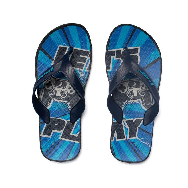Chinelo Infantil Rider Street Joy Preto/azul - 30