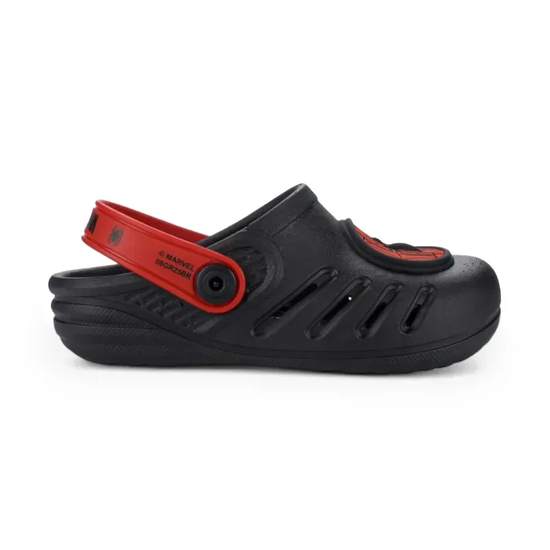 Babuche Grendene Homem Aranha Infantil Preto 25