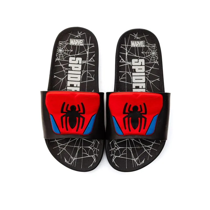 Chinelo Grendene Slide Juvenil Menino Homem-Aranha 23380-Bs993 Preto 26/27
