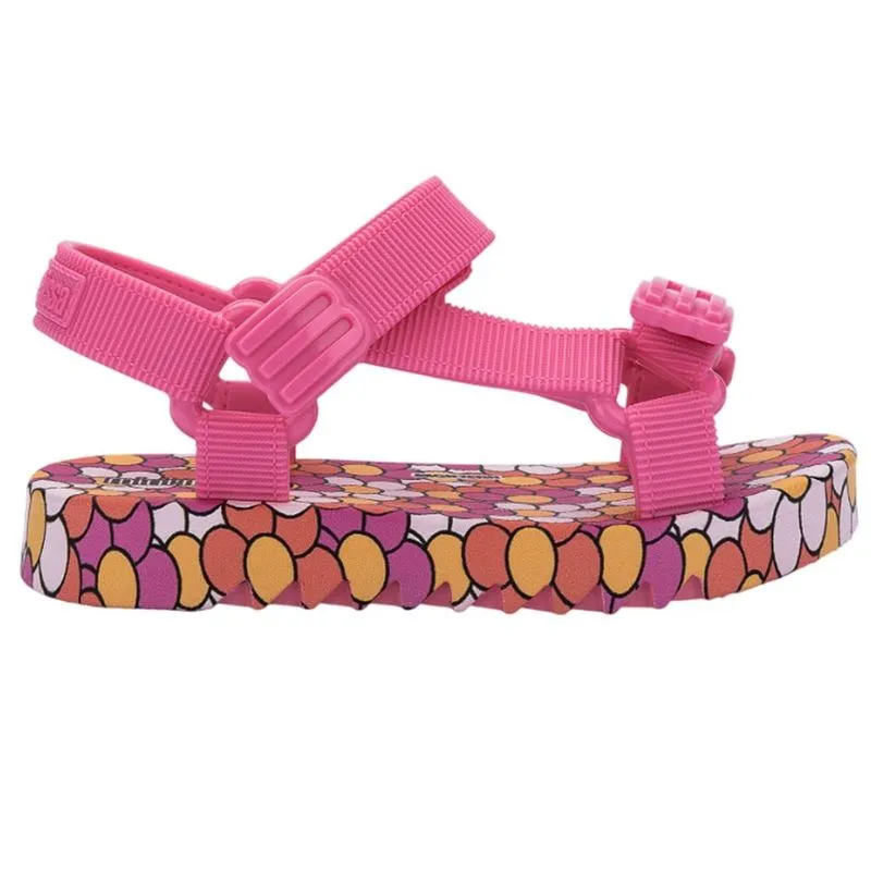Sandália Mini Melissa Playtime Rosa/Amarelo Infantil 22 / Rosa