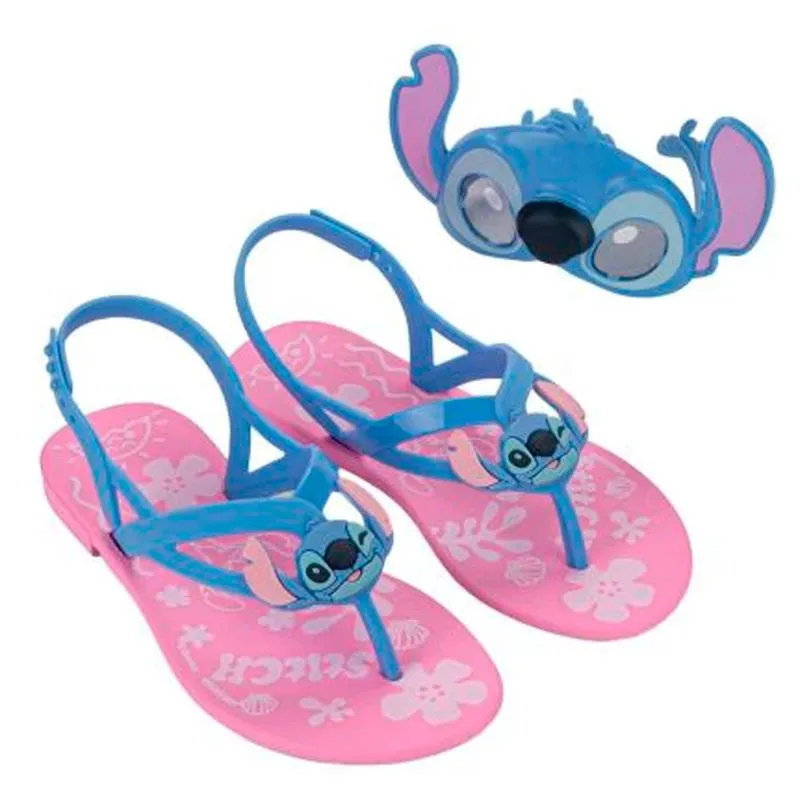 Sandália Rasteira Infantil Grendene Stitch Fantasy com Mascara Rosa 23405 29