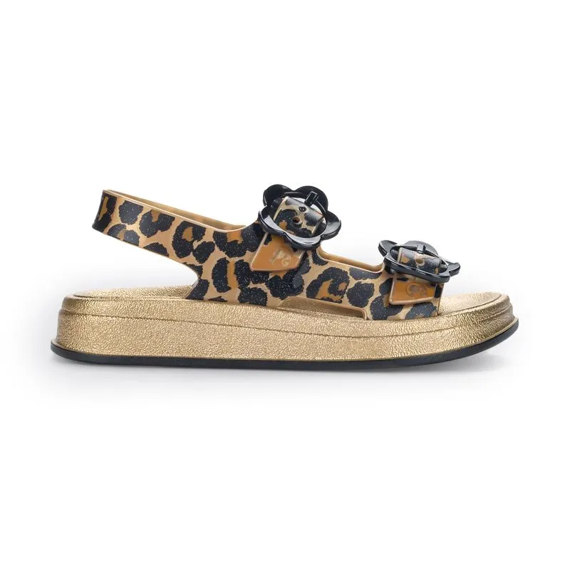 Sandália Papete Grendene Kids Barbie Animal Print Infantil 32