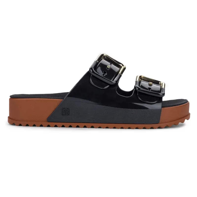 Papete Slide Zaxy Partner Soft Fivelas Duplas Preta Feminina 39
