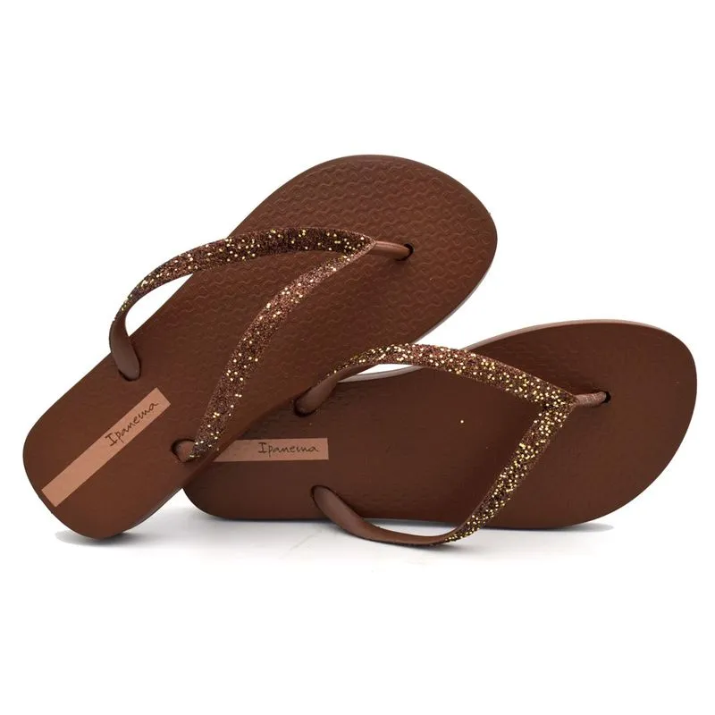 Chinelo Feminino Ipanema Power Glitter Marrom 27456 37/38