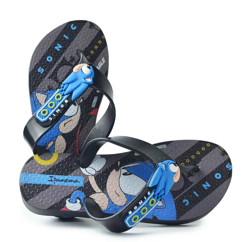Chinelo Infantil Ipanema Masculino Sonic 25 27463 BU554 PTO/PTO/AZUL 25/26