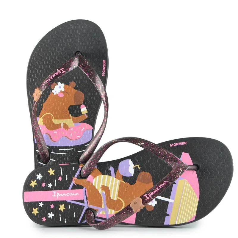 Chinelo Infantil Ipanema Feminino 26 Hype 27388 BV412 PRETO/PRETO 25/26