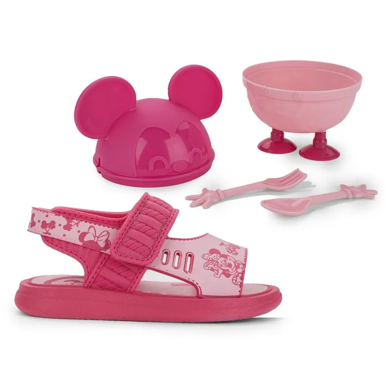 Sandália Grendene Disney Lunch Time Minnie Mouse Infantil Rosa 17
