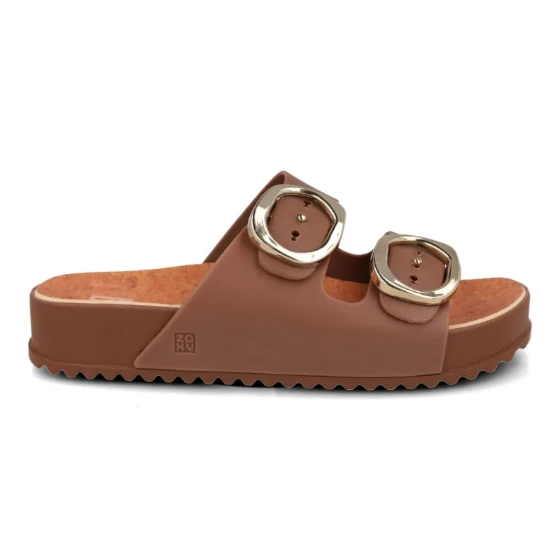 Papete Slide Zaxy Partner Soft Feminino Marrom Café 35