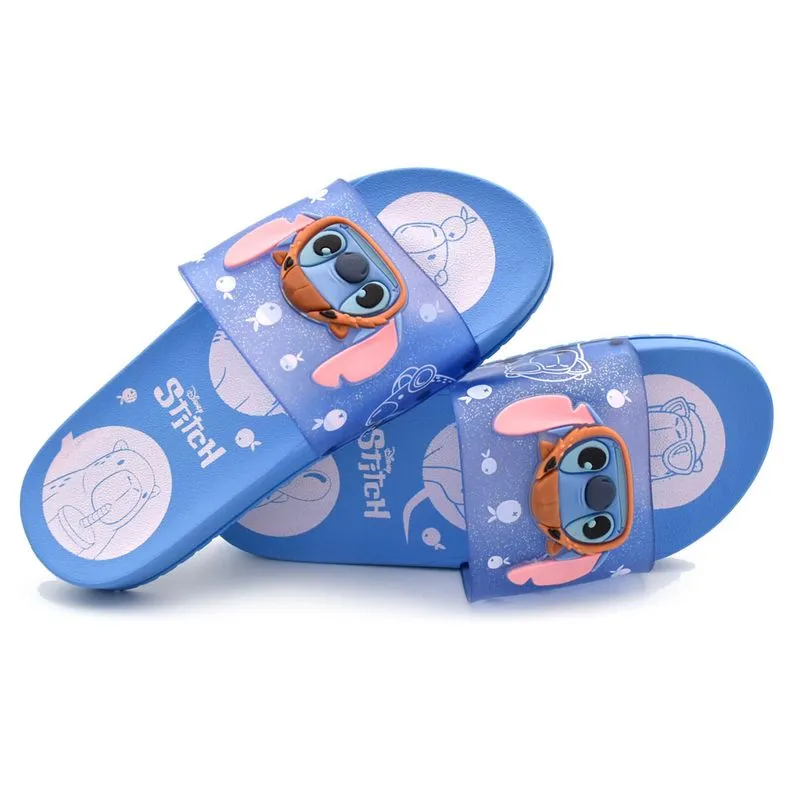 Chinelo Slide Infantil Grendene Stitch Azul 23285 31