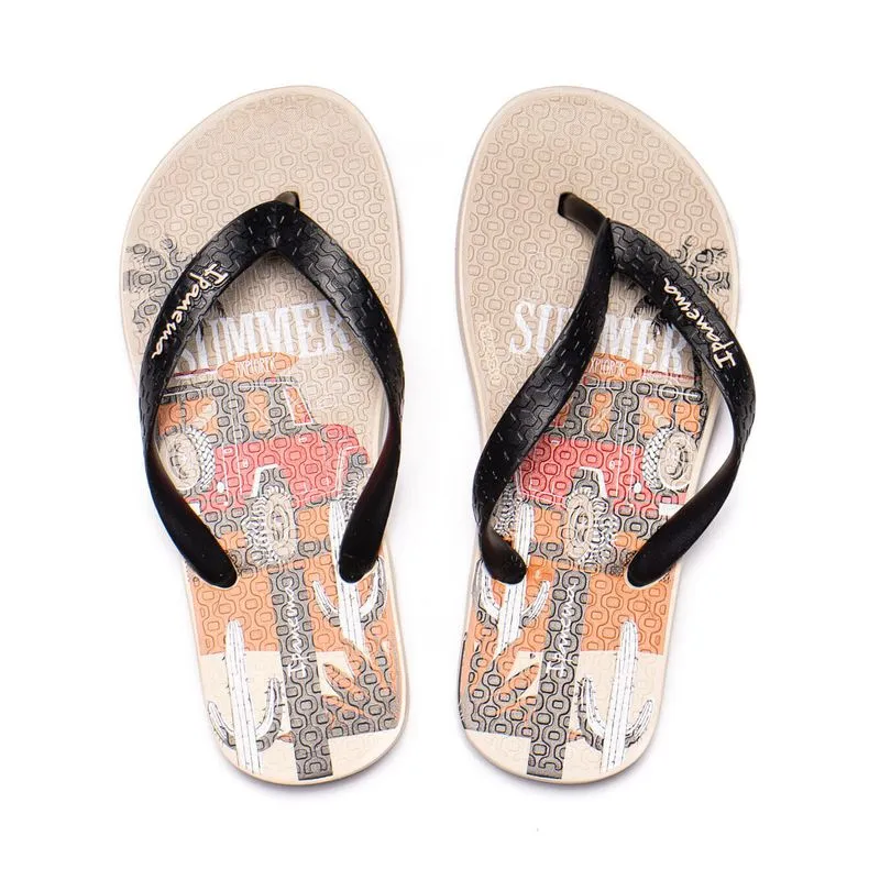 Chinelo Infantil Ipanema Temas Country Casual Bege/Preto - 25