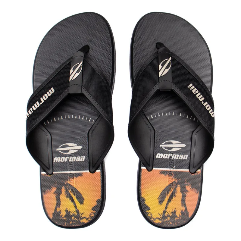 Chinelo Masculino Mormaii Wave Iii Preto/Laranja - 41