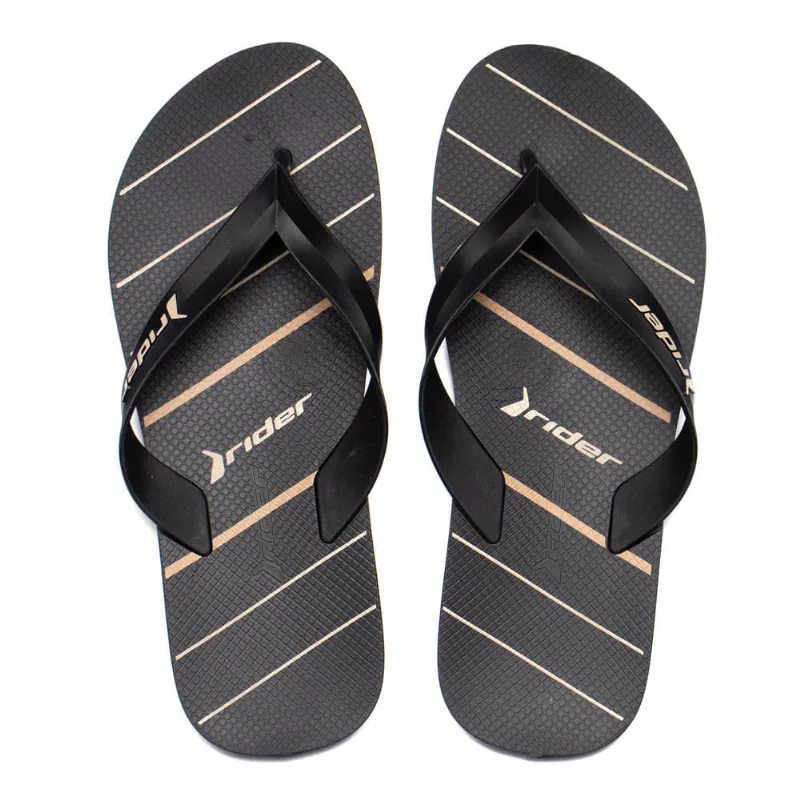 Chinelo Masculino Rider Feel Urban Tiras Preto/Bege - 39