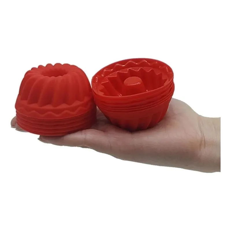 Kit 12 Formas Para Mini Pudim Bolos Tortas Cupcake E Muffins
