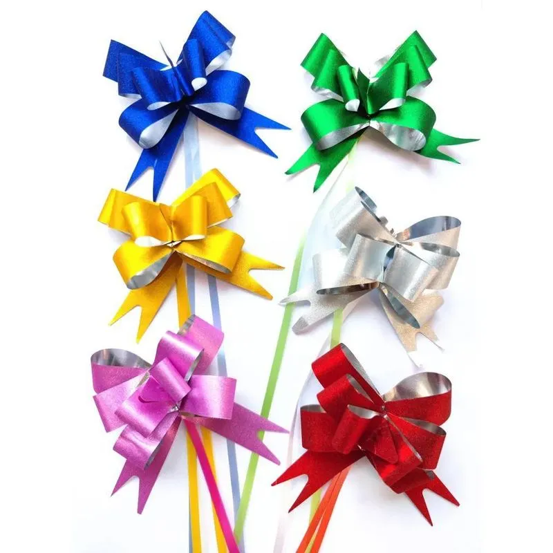 2x Kit 100 Laço Mágico Gliter Médio 1,8x35cm Presente Embala
