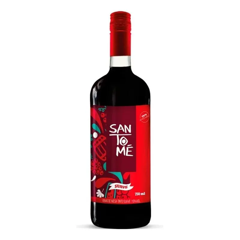 5x Vinho Tinto De Mesa Suave San Tomé Santomé 750ml Nacion