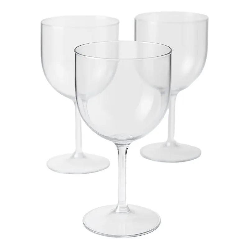 2x 20 Taça Gin Acrílico 450ml Cor Transparente