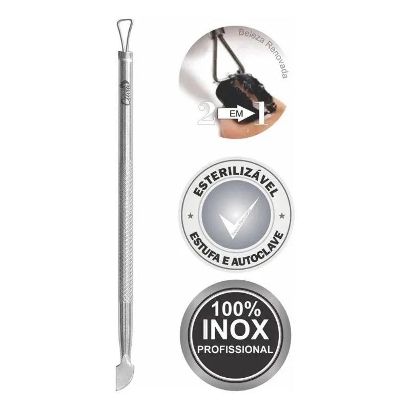 2x Espatula Espalhadora De Fibra De Vidro Inox Colocação Unh