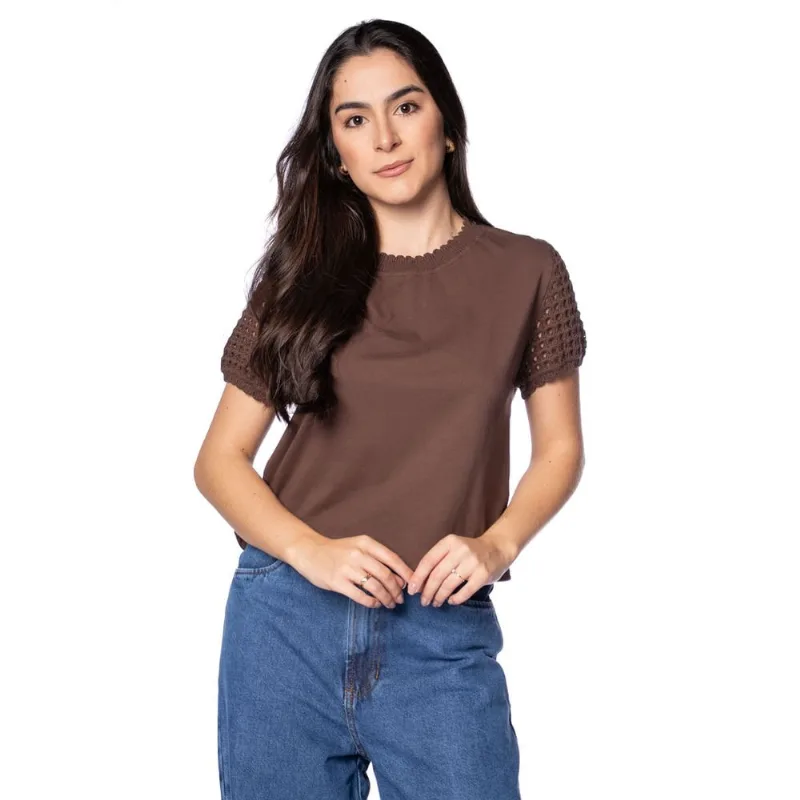 Blusa Feminina Biamar Tricot Ponto X Manga Curta - G