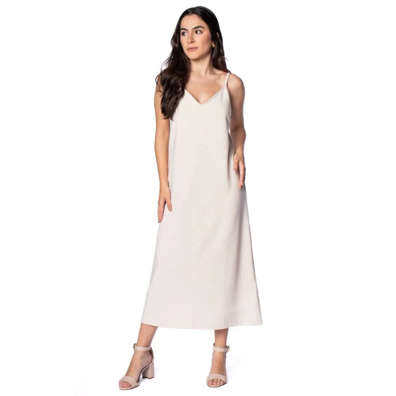 Vestido Feminino Biamar Midi Malha Decote V Fenda - U