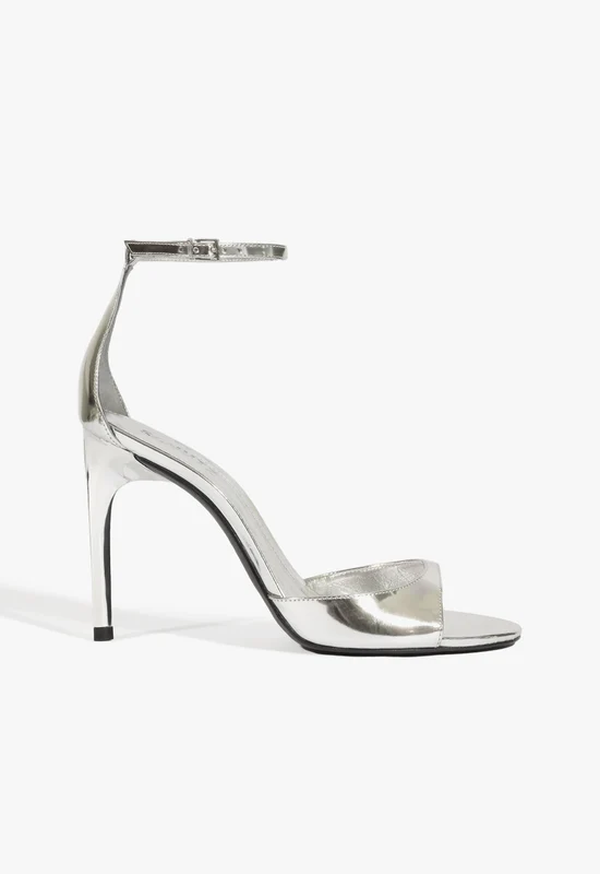 Scarlett Leather Sandal 6.5 / Silver / Metallic