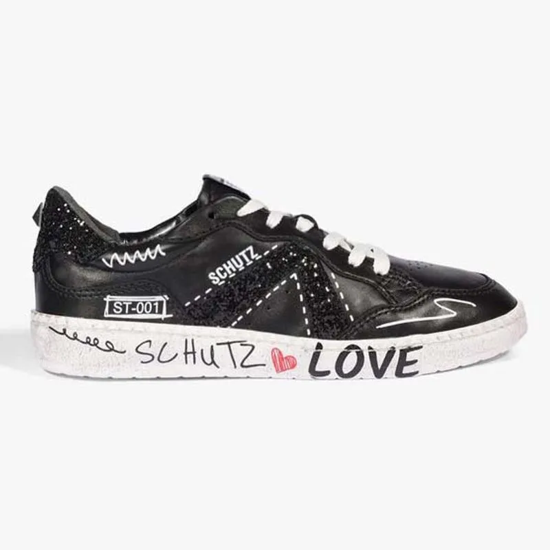 Tênis st 001 couro preto S 21853 0021 0002 schutz