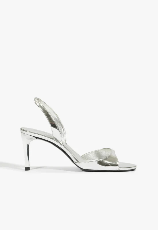 Scarlett Sling Mid Sandal 8.5 / Silver / Metallic