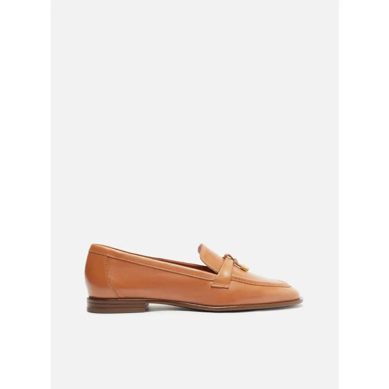 Mocassim couro solado baixo marrom A 13426 0009 0005 arezzo