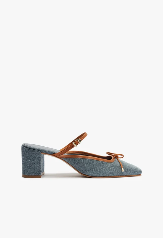 Arissa Block Pump 7.5 / Blue / Fabric