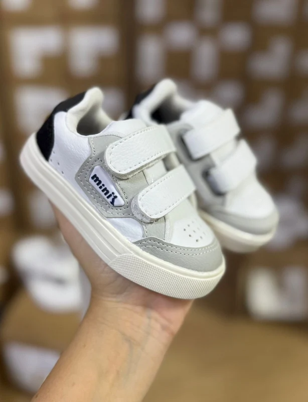 TÊNIS VELCRO DUPLO FUROS MENINO RESERVA MINI Branco / 23/24