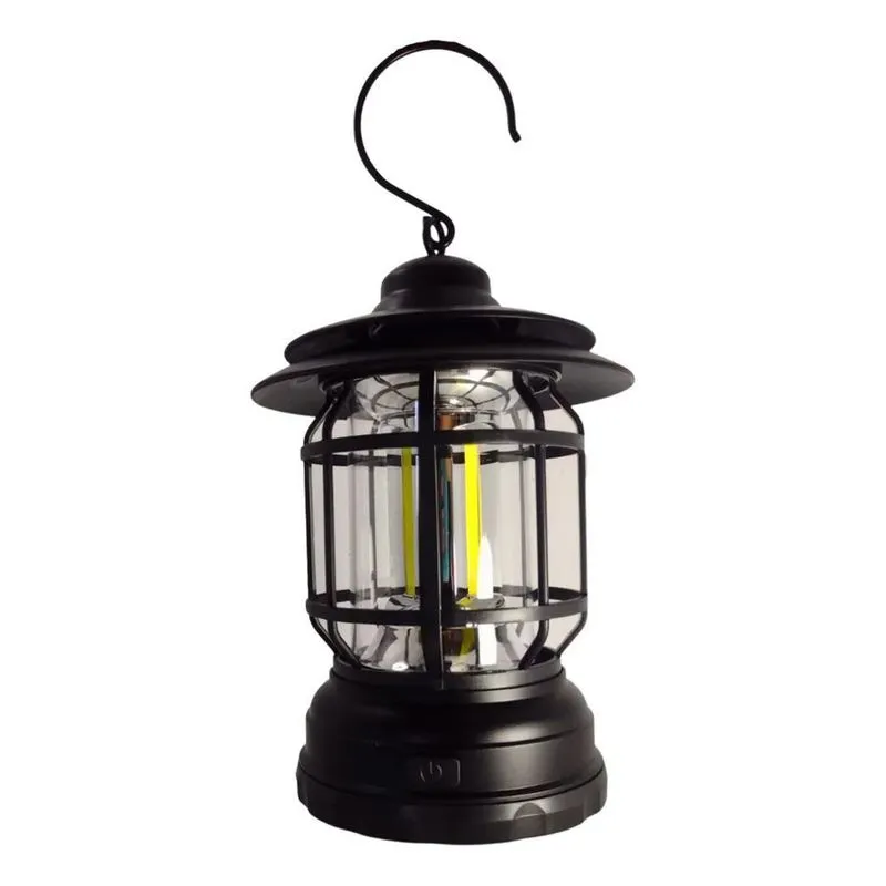 Lampião Lanterna Led Portátil De Camping Barraca Retro