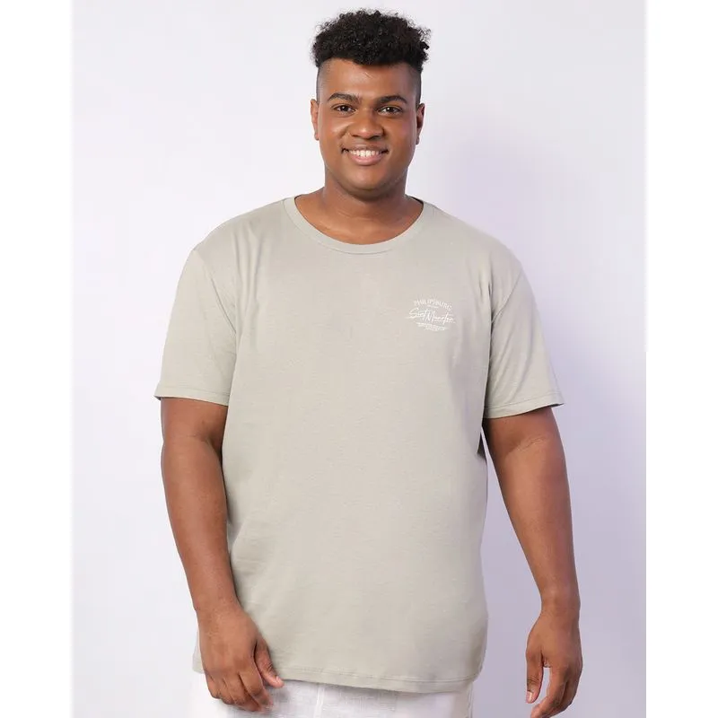 Camiseta Plus Size Masculina com Estampa Verde G3