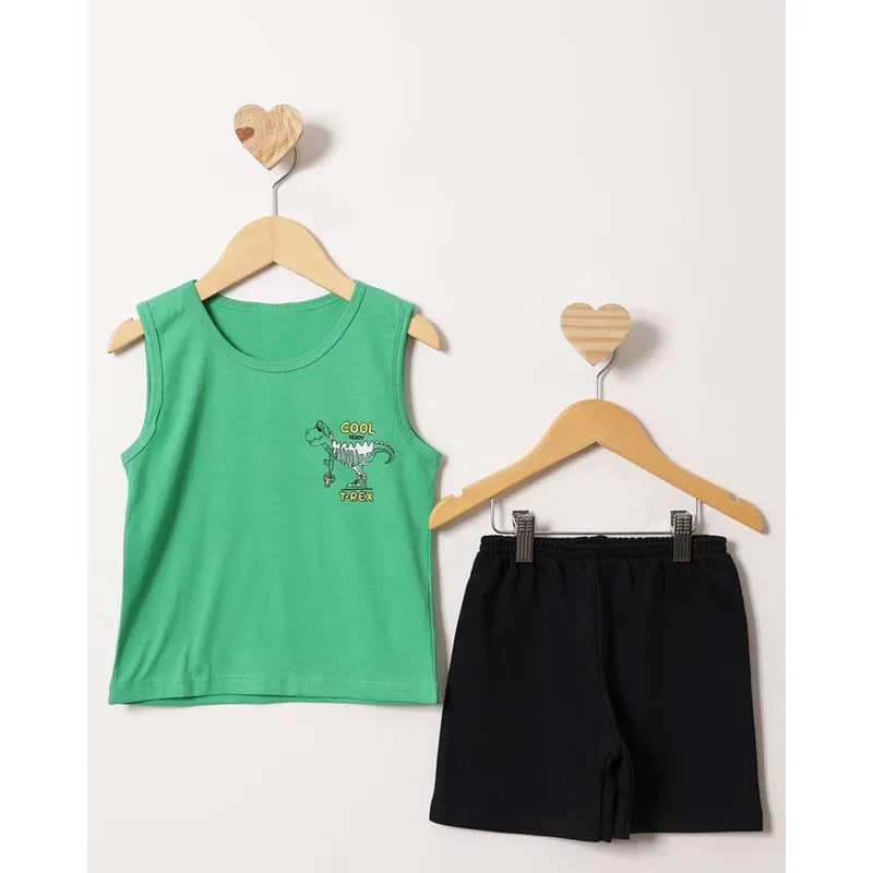 Conjunto Regata Estampa Dinossauro Verde 2