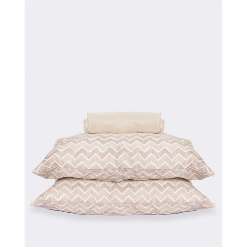 Jogo De Cama Queen 3 Peças Arte & Cazza Estampado Bege UN