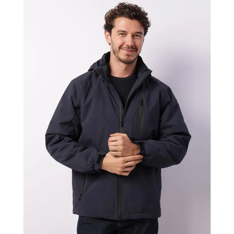 Jaqueta Masculina Corta Vento Com Capuz Removível Marinho P