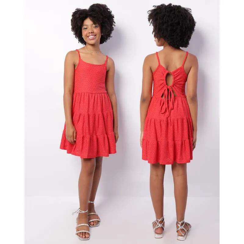 Vestido Juvenil Curto Alcinha Três Marias Laise Vermelho 16