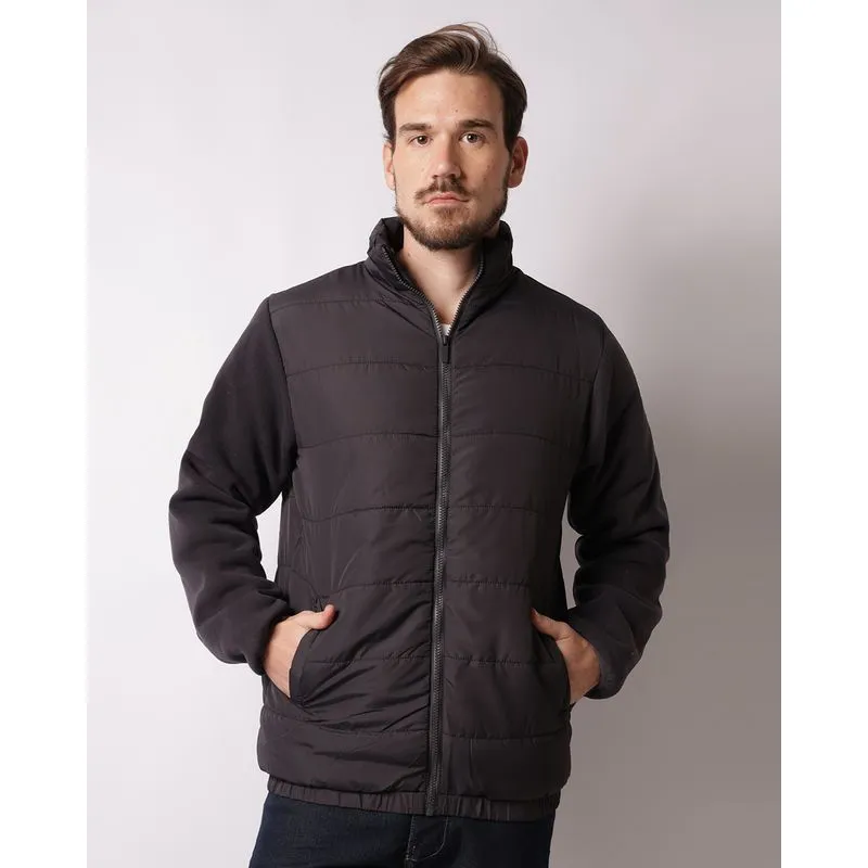 Jaqueta Masculina Puffer com Bolsos Preta M