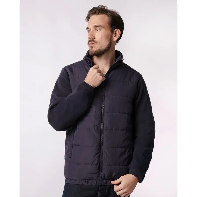 Jaqueta Masculina Puffer com Bolsos Marinho P