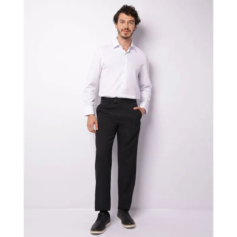 Calça Social Masculina Slim Bolsos Preta 48