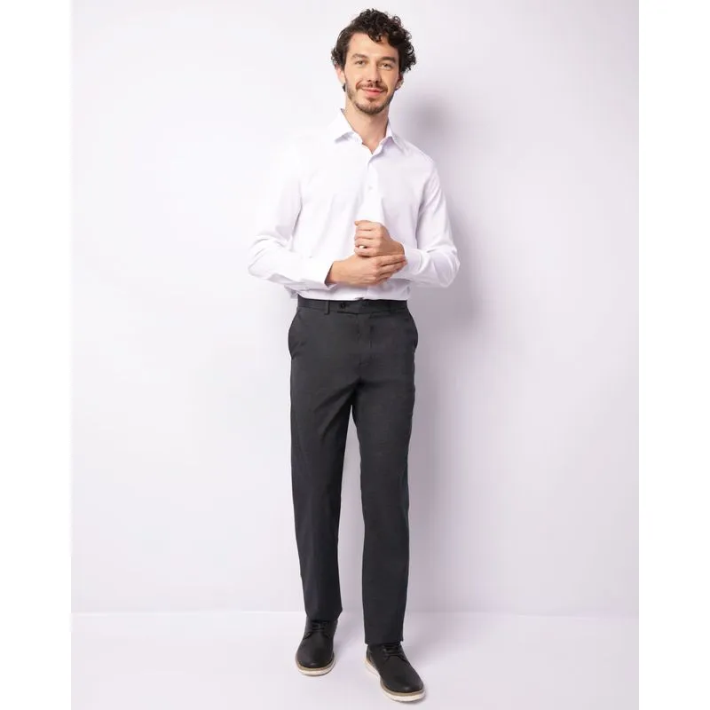 Calça Social Masculina Slim Bolsos Preta 42
