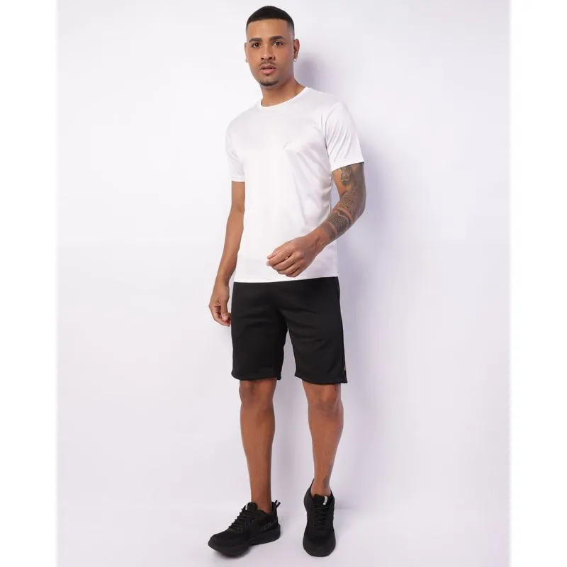 Bermuda Esportiva Masculina Helanca Estampada Preta GG
