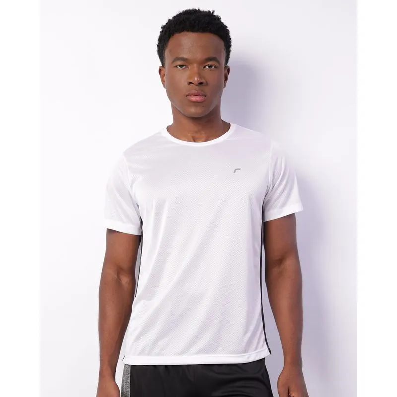 Camiseta Esportiva Masculina Dry Fit Furadinha Branca GG
