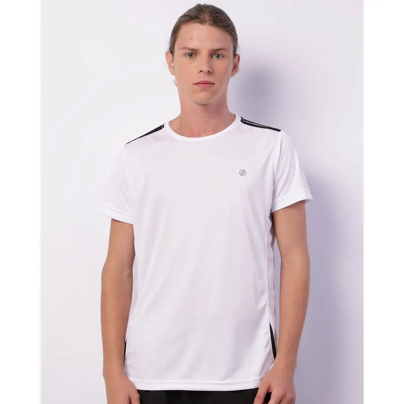 Camiseta Esportiva Masculina Dry Fit Recorte Faixa Branca P