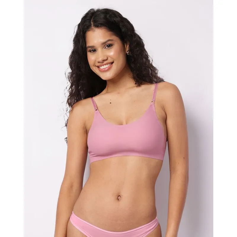 Sutiã Feminino Top Bojo Removível Sem Costura Rosa P