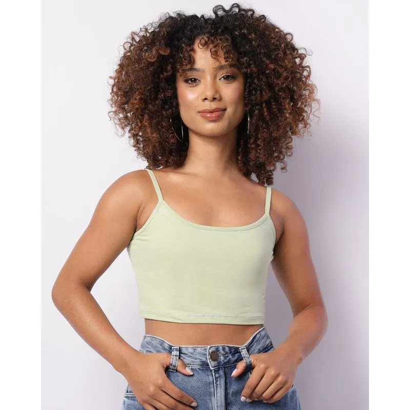 Blusa Feminina Cropped Alcinha Verde M
