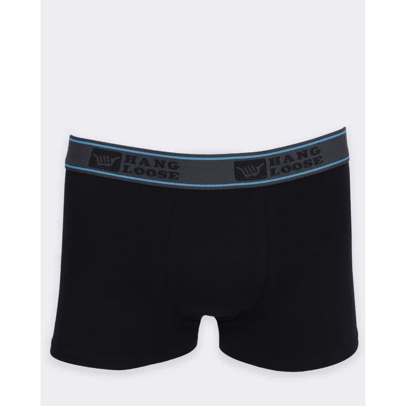 Cueca Boxer Masculina Mash Hang Loose Preta G