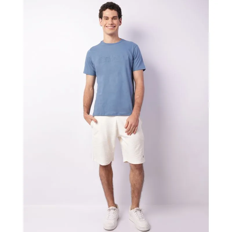 Bermuda Masculina Reta Texturizada Com Cordão Off White GG