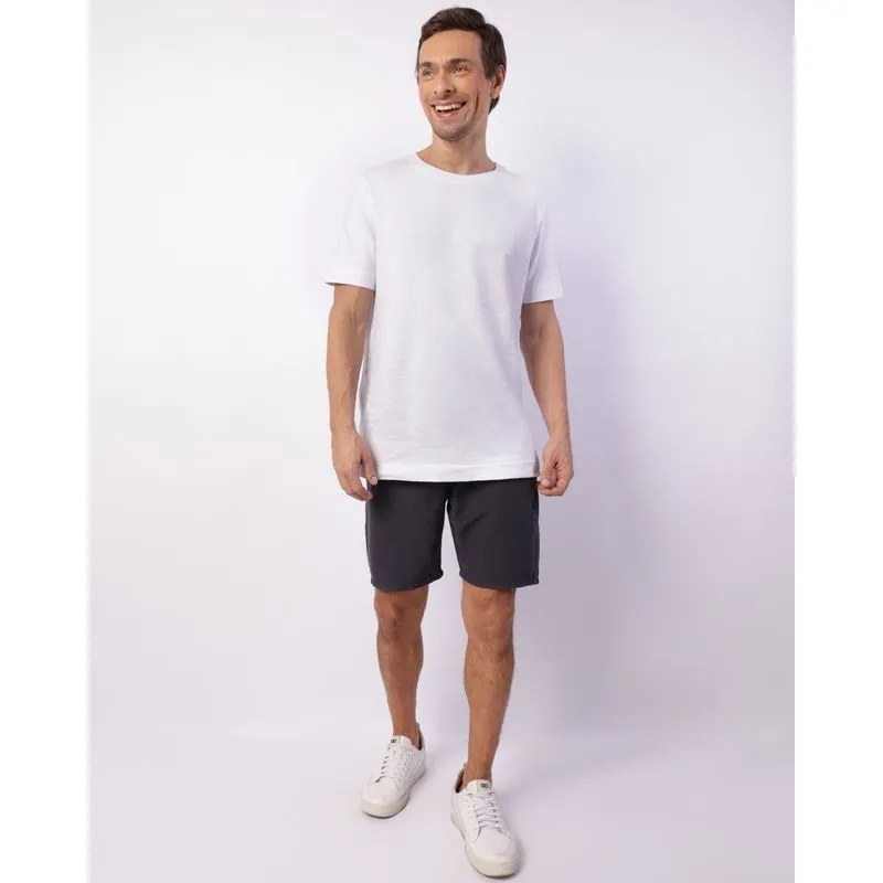 Bermuda Masculina Reta Elástico Bolsos Marinho M